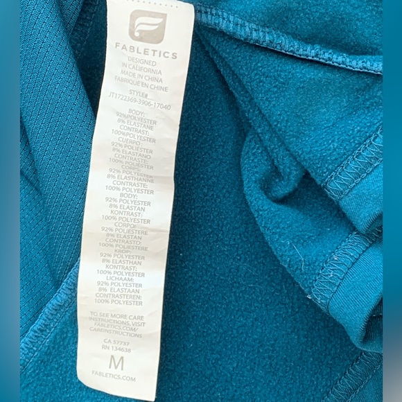 Fabletics Jacket - Teal - Medium - EUC - Athletic - Yoga - Workout - Picture 12 of 15
